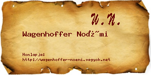 Wagenhoffer Noémi névjegykártya